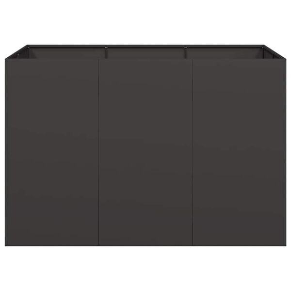 vidaXL プランター ブラック 120x80x80 cm スチール