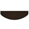 vidaXL 階段マット 粘着式 15枚入り 65x21x4 cm ブラウン 半円形 大