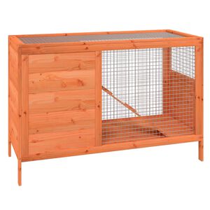 vidaXL ウサギ小屋 ブラウン 103x44x69.5cm 無垢材パイン