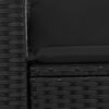 vidaXL ガーデンソファ クッション付き 2人掛け ブラック ポリラタン
