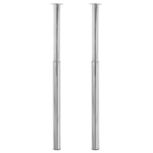 vidaXL 伸縮式テーブル脚 2点 クローム 710〜1100mm