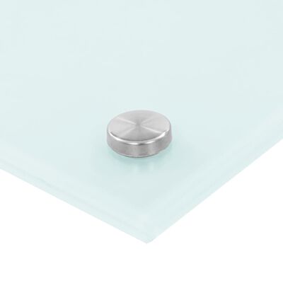 vidaXL キッチン用 汚れ防止板 ホワイト 90x60cm 強化ガラス製