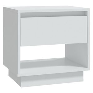 vidaXL ベッドサイドキャビネット ホワイト 45x34x44 cm エンジニアリングウッド