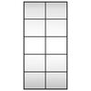 vidaXL ウォールミラー ブラック 50x100 cm 長方形 鉄製