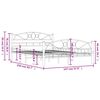 vidaXL ベッドフレーム ホワイト 金属製 140x200cm