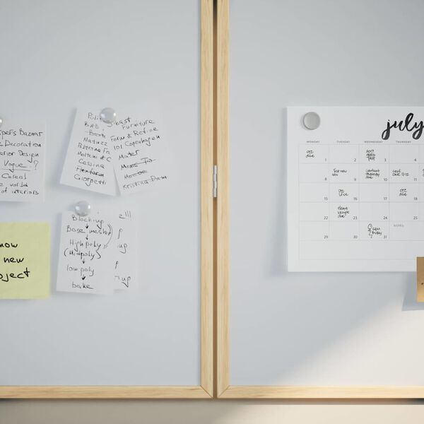 vidaXL 掲示板 ホワイト 80 x 80 x 1.4 cm solid pine wood