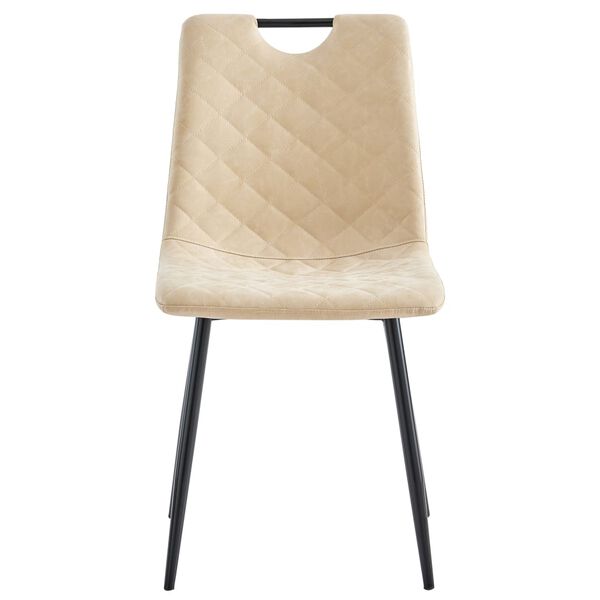 vidaXL ダイニングチェア 4点 クリーム 合成皮革製