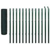 vidaXL ユーロ金網フェンス スチール製 25x1.7m グリーン