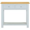 vidaXL コンソールテーブル 83x30x73cm オーク無垢材