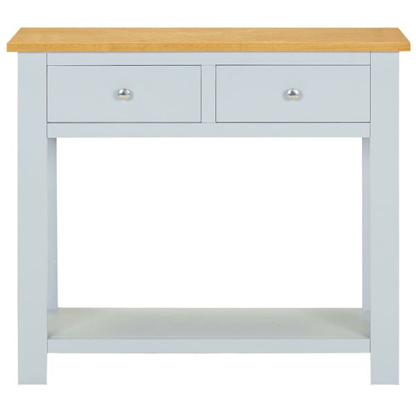 vidaXL コンソールテーブル 83x30x73cm オーク無垢材