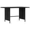 vidaXL ガーデンだイニングテーブル 110x70x65cm ポリラタン製 ブラック