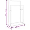 vidaXL 自立式タオルラック ゴールド 48x24x78.5cm 鉄製