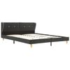 vidaXL ベッドフレーム ダークグレー 麻布製 150x200cm