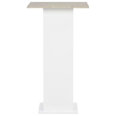 vidaXL バーテーブル ホワイト＆コンクリート 60x60x110cm