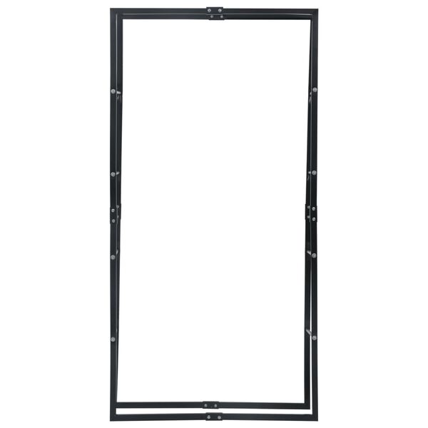 vidaXL 薪ラック ブラック 100x25x200cm スチール製