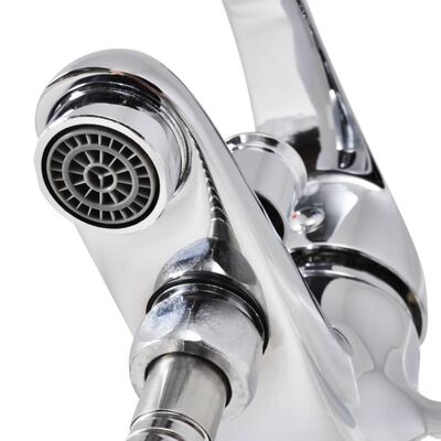 vidaXL 浴室シャワー水栓キット クロムメッキ処理
