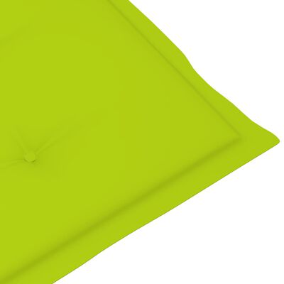 vidaXL ガーデンチェア 6点 ブライトグリーンクッション付き チーク無垢材