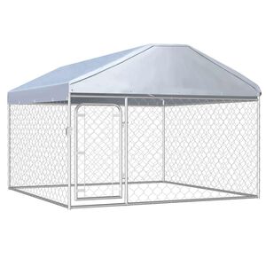 vidaXL 屋根付き 屋外用 犬小屋 200x200x135 cm