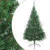 vidaXL ハーフ型 人工クリスマスツリー スタンド付 グリーン 210 cm PVC製