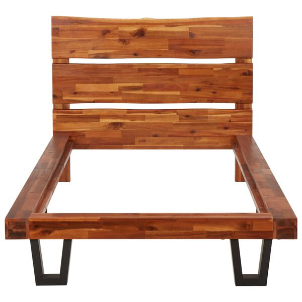 vidaXL ベッドフレーム 天然木の形状 (ライブエッジ) アカシア無垢材 90cm