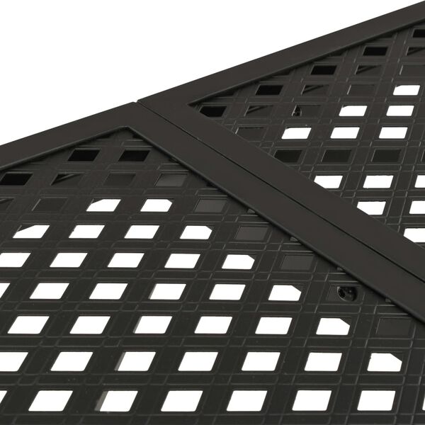 vidaXL ガーデンテーブル 180x83x72cm スチール製 ブラック