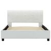 vidaXL ベッドフレーム ホワイト 合成皮革製 100x200cm