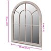 vidaXL 素朴なアーチ型ガーデンミラー 69x89 cm 屋内外兼用