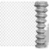 vidaXL 金網フェンス 亜鉛メッキスチール製 25x1.25 m シルバー