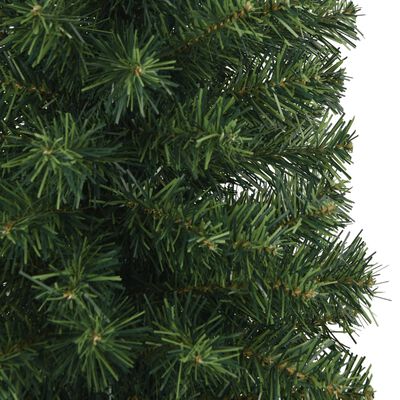 vidaXL スリム型 人工クリスマスツリー スタンド付き グリーン 180cm PVC製