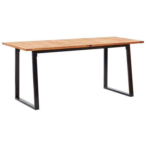 vidaXL 屋外ダイニング7点セット ポリラタン＆アカシア材 グレー