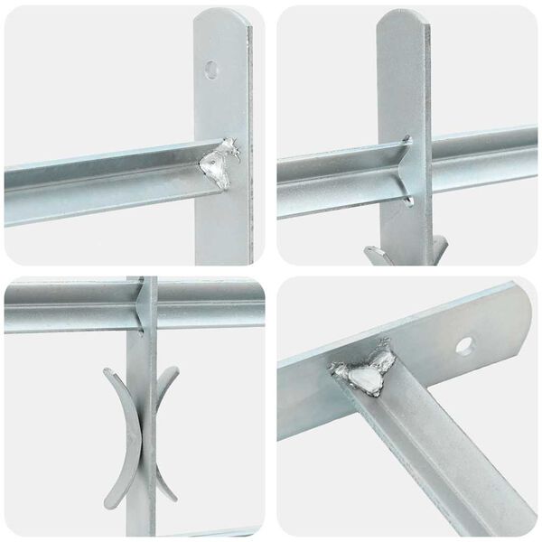 vidaXL 防犯用 窓格子 調節可能 クロスバー2本付き 500-650 mm