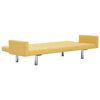 vidaXL ソファベッド アームレスト付き イエロー ポリエステル製