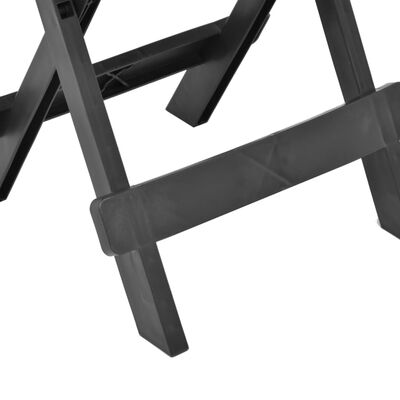 vidaXL 折りたたみガーデンテーブル アントラシート 45x43x50cm プラスチック製