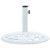 vidaXL パラソルベース 鋳鉄製 12kg 48cm ホワイト