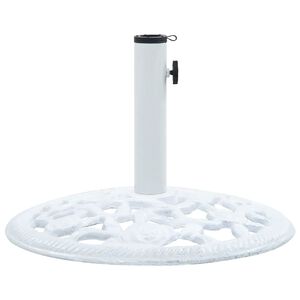 vidaXL パラソルベース 鋳鉄製 12kg 48cm ホワイト