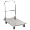 vidaXL プラットフォームトロリー シルバー 82x53x86cm ステンレススチール製