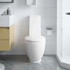vidaXL お手洗い/バスルーム用 コーナートイレ 丸型 底水流式 陶器製 ホワイト