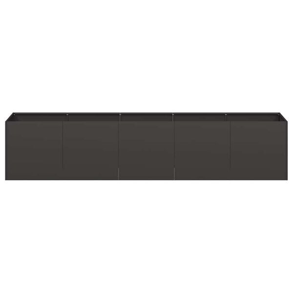 vidaXL プランター ブラック 200x40x40 cm 冷間圧延鋼