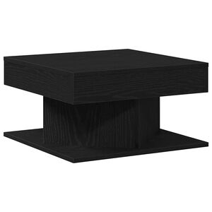 vidaXL コーヒーテーブル ブラックオーク 57 x 57 x 30 cm エンジニアードウッド