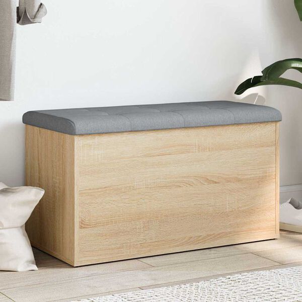 vidaXL 収納ベンチ ソノマオーク 82x42x45 cm エンジニアードウッド