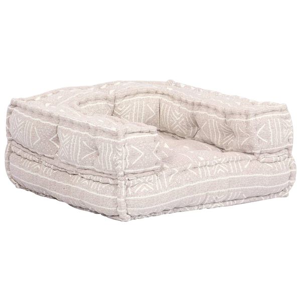 vidaXL 1人掛けソファ モジュール式 厚手クッション ベージュ 布製