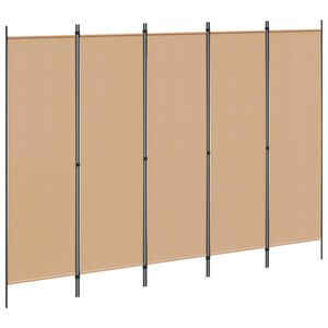 vidaXL 間仕切り パネル5枚 ブラック 250x180cm