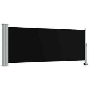 vidaXL パティオ用 引き込み式サイドオーニング100x300cm ブラック