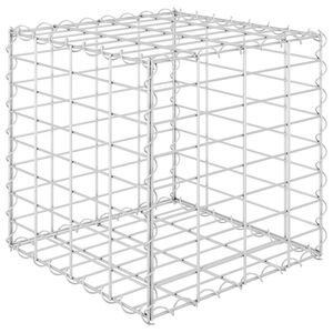 vidaXL キューブ ガビオン レイズドベッド スチール製 40x40x40cm