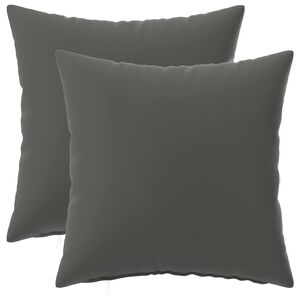 vidaXL クッションカバー 2 pcs HEERLEN アンスラサイト 40 x 40 cm ポリエステル