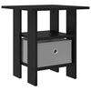 vidaXL ベッドサイドテーブル 引き出し付き ブラックオーク 41 x 40 x 45 cm エンジニアリングウッド