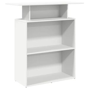vidaXL 受付デスク ホワイト 100x40x104 cm エンジニアードウッド