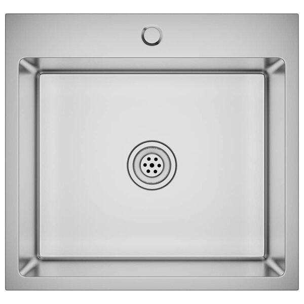 vidaXL 手作り キッチンシンク ステンレススチール製