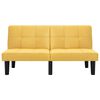 vidaXL 2人掛けソファ 布製 イエロー
