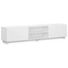 vidaXL テレビスタンド 179.5 x 34.5 x 40 cm ホワイト エンジニアードウッド